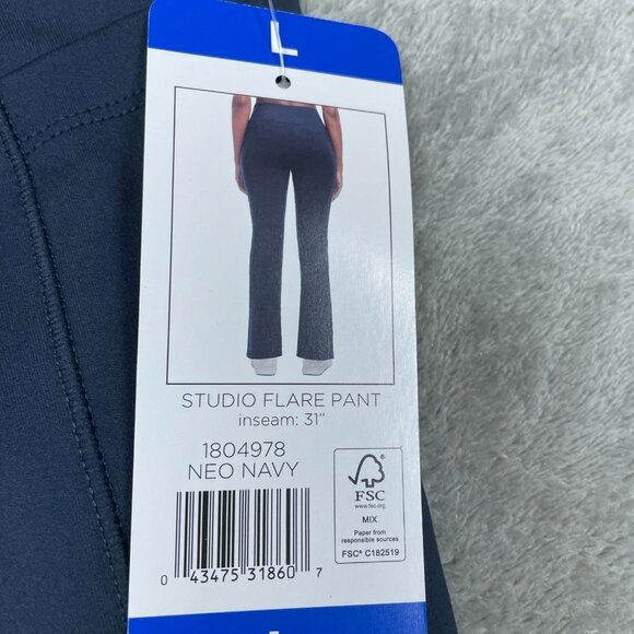Jockey Studio Flare Pants L Neo Navy 31" Inseam NWT 6558 - Picture 3 of 9